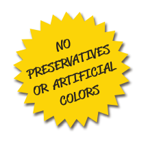 No preservatives or artificial colors